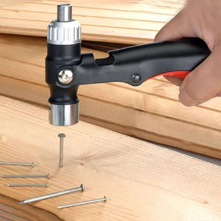 18-in-1 Multi-Tool Screwdriver & Hammer with Center Drive