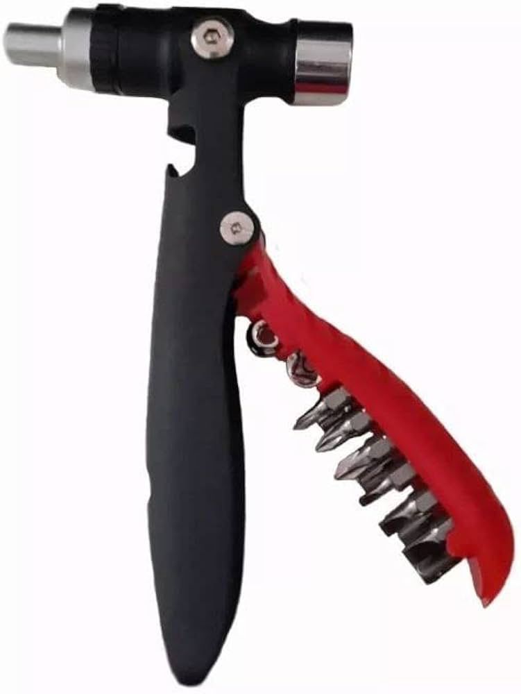 18-in-1 Multi-Tool Screwdriver & Hammer with Center Drive